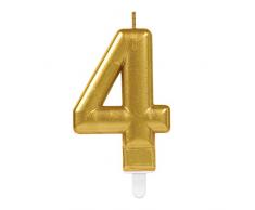 Amscan – 9901776 Velas de Acabado Dorado Metálico # 4