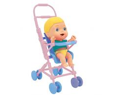 Amicicci - Cicciobello Stroller Single, Carrito de bebé de Paseo y Silla de Trona para la Comida, para los amiguitos chiquititos de cicciobello, muñecos bebé, Juguete +3 años, Famosa (CC018000)