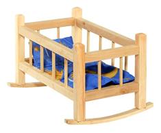 Tupiko Cuna Tupiko KS de Madera para muñecas con apoyos, tamaño Mediano