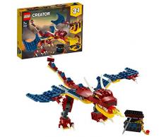LEGO Creator - Dragón Llameante, Juguete de Construcción para Recrear Miles de Aventuras, Set 3 en 1, Construye una Escorpión o una Criatura Mítica (31102)