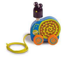 Oops Vaya LHB 17.007,13 - Fácil Juguetes Tire Tire de Madera en diseño Colorido, Animal Lindo - Caracol
