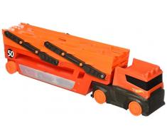 Hot Wheels Megacamión, camión de juguete transportador de coches (Mattel FTF68)