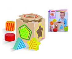 Eichhorn 100002254 - Juego de 5 bloques de madera de abedul, 12 x 12 x 12 cm, multicolor , color, modelo surtido