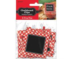 Pinzas para pizarra de picnic o fiesta, de Amscan International (400103)