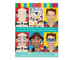 Melissa & Doug- Make-a-Face Crazy Characters Cojín de Pegatinas, 4+ Años, Multicolor (14237)