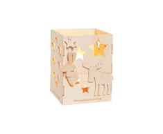 Pebaro 848/1 - Set de Manualidades de Madera - Motivo: Linterna para iluminar con Velas de te, Alce/Hongo