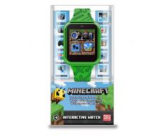 Minecraft- Reloj Interactivo, Color Forro Polar Verde con Licencia Oficial de Star Wars Silent One Crew, Talla única (Accutime Watch Corp. MIN4045)