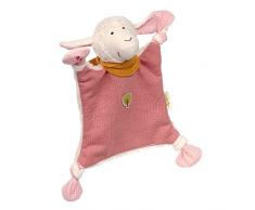Sigikid Manta de Seguridad para niños y niñas, colección de ovejas, Juguete para bebé, Recomendado a Partir de 0 Meses, Color Rosa y Blanco, 39229