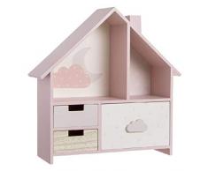DCASA Cajonera Casita Infantil Rosa Casas de muñecas (1)