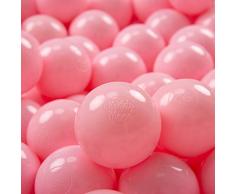 KiddyMoon 300 ∅ 7Cm Bolas Colores De Plástico para Piscina Certificadas para Niños, Rosa Claro