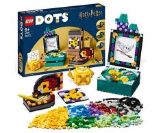 LEGO 41811 Dots Kit de Escritorio: Hogwarts, Accesorios y Material Escolar de Harry Potter, Manualidades para Niños con Marco de Fotos, Parche Adhesivo y Más