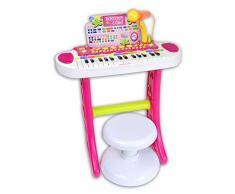 Bontempi Bontempi133672 - Llave eléctrica (31 Teclas) Teclado I Girl con MICR. Patas y Taburete + Toma USB para Unidad Flash, Multicolor