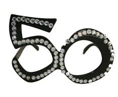 Folat B.V.-Folat Copas de cumpleaños 50 con marco de diamante, color negro, (Creative 00753)