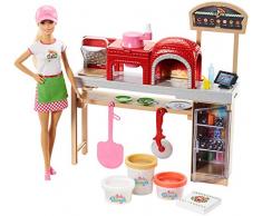 Barbie Quiero Ser pizza chef, muñeca y accesorios de juguete, regalo para niñas y niños 3-9 años (Mattel FHR09)