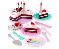 Play Circle- PlayCircle – Pastel de cumpleaños – Comida de Juguete – Accesorios Platos y Velas – El Juego de aparentar – A Partir de 3 años – Princess Birthday Party (Branford Ltd. PC2215Z)