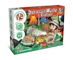 Science4you Jurassic World Explorer, Juguete Dinosaurios para Niños 4+ años, Juego con 14+ Experimentos y Manualidades: Huevo Dinosaurio, Figura Dinosaurio, Volcán, Linterna Proyector, Fosiles, 3538