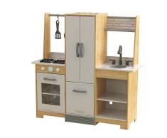 KidKraft 53423 Cocina de juguete Modern-Day de madera para niños con EZ Kraft Assembly™ con accesorios de juego incluidos
