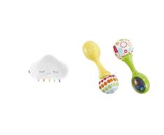 Fisher-Price Nube Relajante Juguete para Cuna (Mattel Gjd44), Color/Modelo Surtido + Maracas Musicales, Juguete y sonajero para bebé +3 Meses (Mattel BLT33)