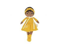 KALOO - Tendresse - Mi Primera Muñeca de Tela Naomie - Muñeca de Trapo 32 cm - Vestido Amarillo - Bonita Caja de Regalo y Cinta Personalizable - Desde el Nacimiento, K200009
