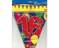 Folat 1 Guirnalda de banderines L: 10 m, decoración para Fiesta de 16 cumpleaños