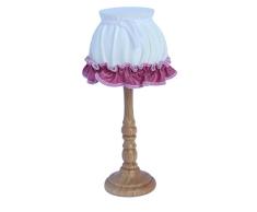 Kahlert 10.216 luz - Muñeca Mini Accesorios - Lámpara de pie Holzfuss Tela Sombra