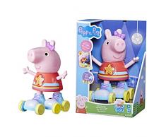 Peppa Pig Juguete de 28 cm de Alto Que Habla, Peppa Canta y Patina, Tira para Que Avance, 28 cm de Alto, con Luces y música, A Partir de 3 años