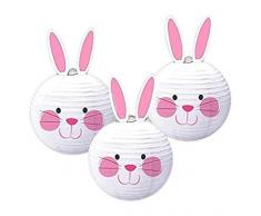 Amscan - 241986 Lanterns 24 cm de conejo de Pascua