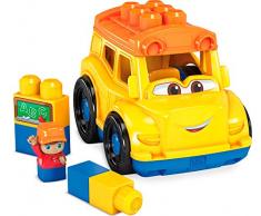 Mega Bloks Autobús escolar, juguete de construcción para niños + 1 año (Mattel GCX10)