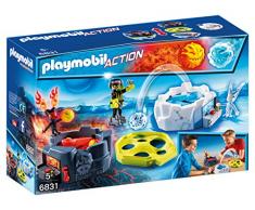 Playmobil Fire & Action- Action Playmobil Lanzador de Hielo con Tres Bolas Playsets de figuras de juguete, Multicolor (6831)