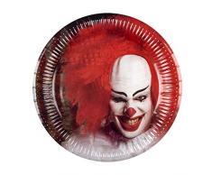 Boland BOL72351 Horror Clown - Juego de 6 Platos (23 cm)