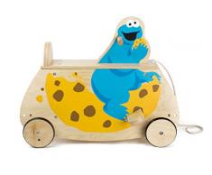 small foot company Forma Small Foot de la Serie Barrio Sésamo con Ruedas y Respaldo, de Madera 100% Certificado FSC Robusta con el Monstruo de Las Galletas. Un balancín para niños pequeños. Juguetes, Multicolor by Legler 10966