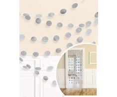 Amscan International – 672424 – 18 2,13 M), color plateado con purpurina cadena Kit de decoración