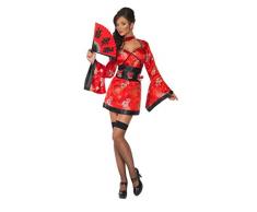 SmiffyS 20559S Disfraz De Geisha Del Vodka, Vestido Y Cinturón Con Soporte Para Vasos De Chupit, Rojo, S - Eu Tamaño 36-38