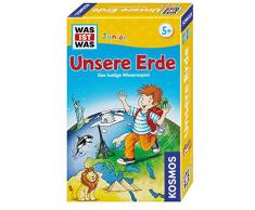 KOSMOS 711290 - Was ist Was Junior - Unsere Erde - Juego de Mesa de Preguntas y respuestas, versión Alemana