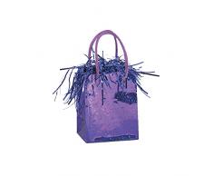 Unique Party - Peso del Globo - Forma de Bolsa de Regalo - Morado Oscuro (49016)