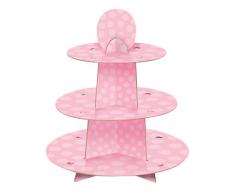 Unique Party - Soporte para mostrar magdalenas, decoración fiestas, color rosa (90307)