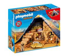 PLAYMOBIL History 5386 Pirámide del Faraón, con Funciones secretas, Juguetes para niños a Partir de 6 años