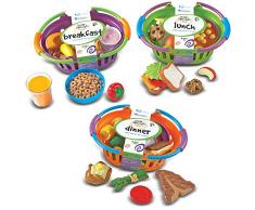 Learning Resources- Conjunto de Tres cestas New Sprouts, Color (LER9733)
