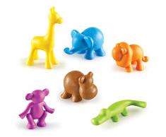 Learning Resources- Locos por los Animales, Figuras de la Jungla, Juego de 72, Color (LER3361) , color, modelo surtido