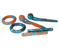 Kokido - Set de 2 sticks, 2 anillas y 2 serpentinas de neopreno para jugar en la piscina o la playa (K564CS)