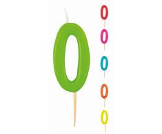 Boland- Vela Pick 7 cm, 6 colores surtidos Nr Zero, multicolor, 563390