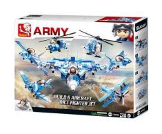 Sluban M38-B0665 Army-6 Into 1 Fight Jet (Caja de Regalo), Color Multi-Colors M38-B0665