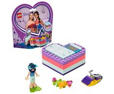 LEGO Friends - Caja Corazón de Verano de Emma, Juguete con Mini Muñeca de Construcción para Niñas y Niños a Partir de 6 Años, Incluye Figura de Cangrejo (41385)