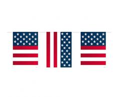 Bandera de USA Guirnalda para Temática Fiesta - 10 Metros - Multicolor