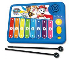 LEXIBOOK- Patrulla Canina Xylofun Xilófono electrónico y Educativo para niños, Juguete Musical, 8 Teclas, guía de luz, 2 mazos incluidos, Azul