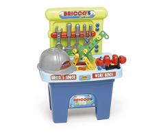 Chicos- Briccos Junior, Banco de Trabajo de Juguete con Casco y 53 Accesorios más Incluidos, a Partir de 3 Años, Multicolor, Medidas: 44 x 29.5 x 58 cm (12062) , color/modelo surtido