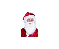 Smiffys-21483 Barba de Papá Noel, Blanca, Color, Tamaño único (21483)
