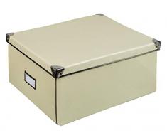Caja de cartón rígido de Idena con tapa reforzada con metal, incluye campo de rotulación, aprox. 36 x 28 x 17 cm. , color, modelo surtido