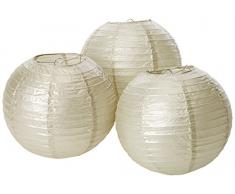 Amscan International – 24056 – 18 – 55 24 cm linternas de papel de plata