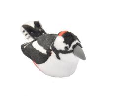 Wild Republic - Aves, Gran Pájaro Carpintero con Sonidos Reales Peluche, 13 - 16 cm (19501)